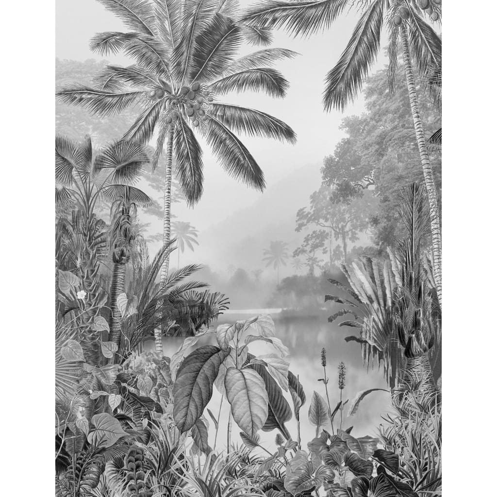 Komar photo wallpaper lac tropical black & white 200x270 cm - number 2.