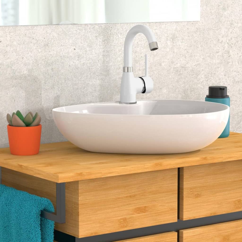 Eisl håndvaskarmatur futura hvid-krom - number 5.