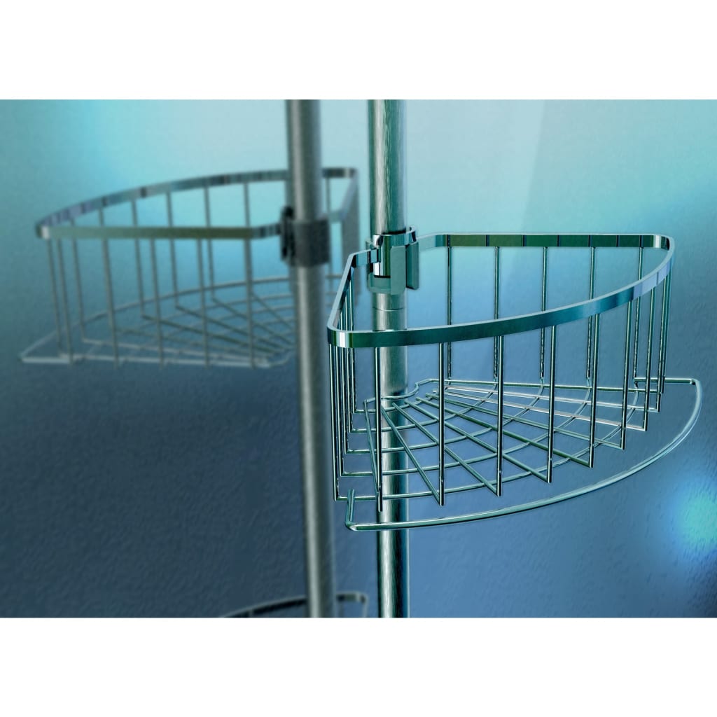 Etagère d'angle télescopique eisl pour cabine de douche chromée - number 6.