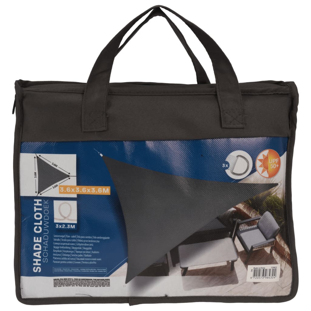 Provrtna tenda 3,6x3,6x3,6 m trokutasta siva - number 2.