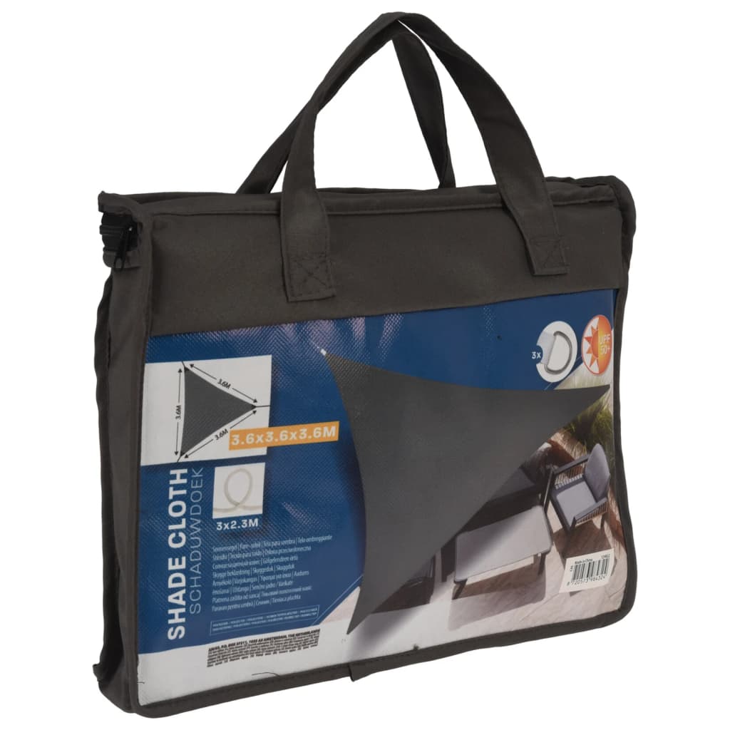 Provrtna tenda 3,6x3,6x3,6 m trokutasta siva - number 3.