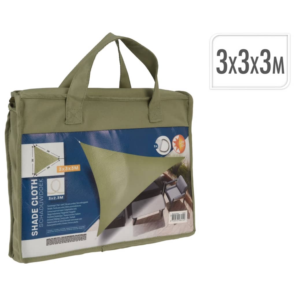 Progarden solsejl 3x3x3 m trekantet grøn - number 4.