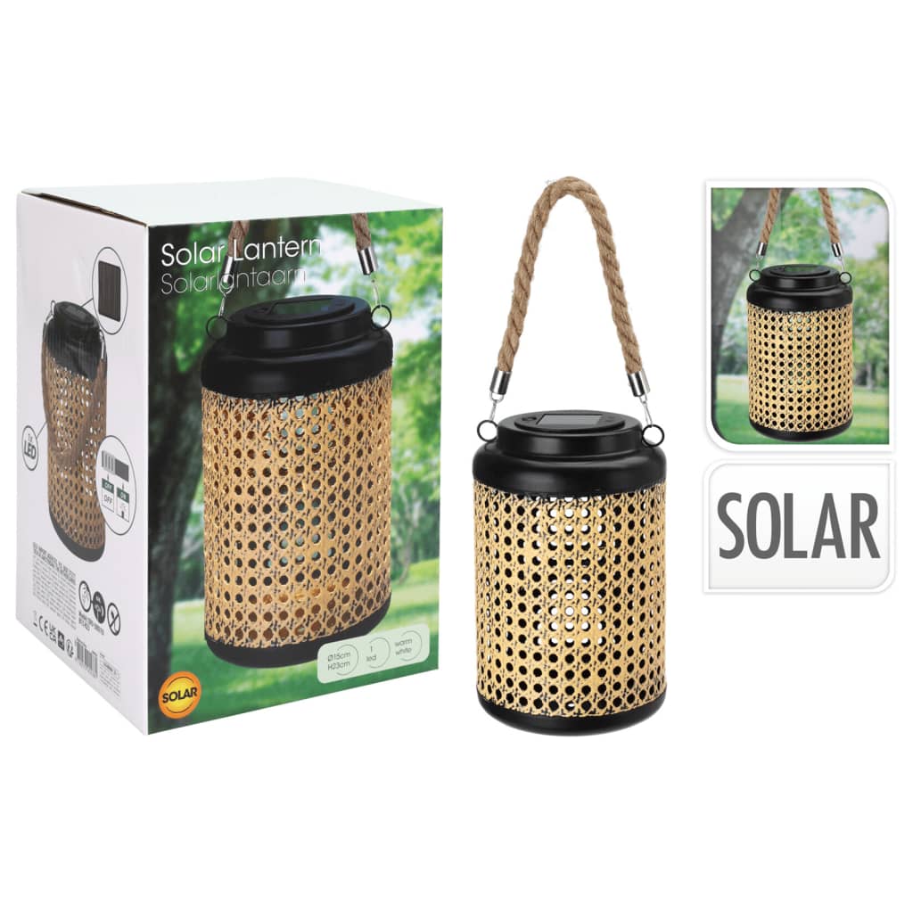 Progarden solar powered led lantern with handle 15x23 cm - number 1.