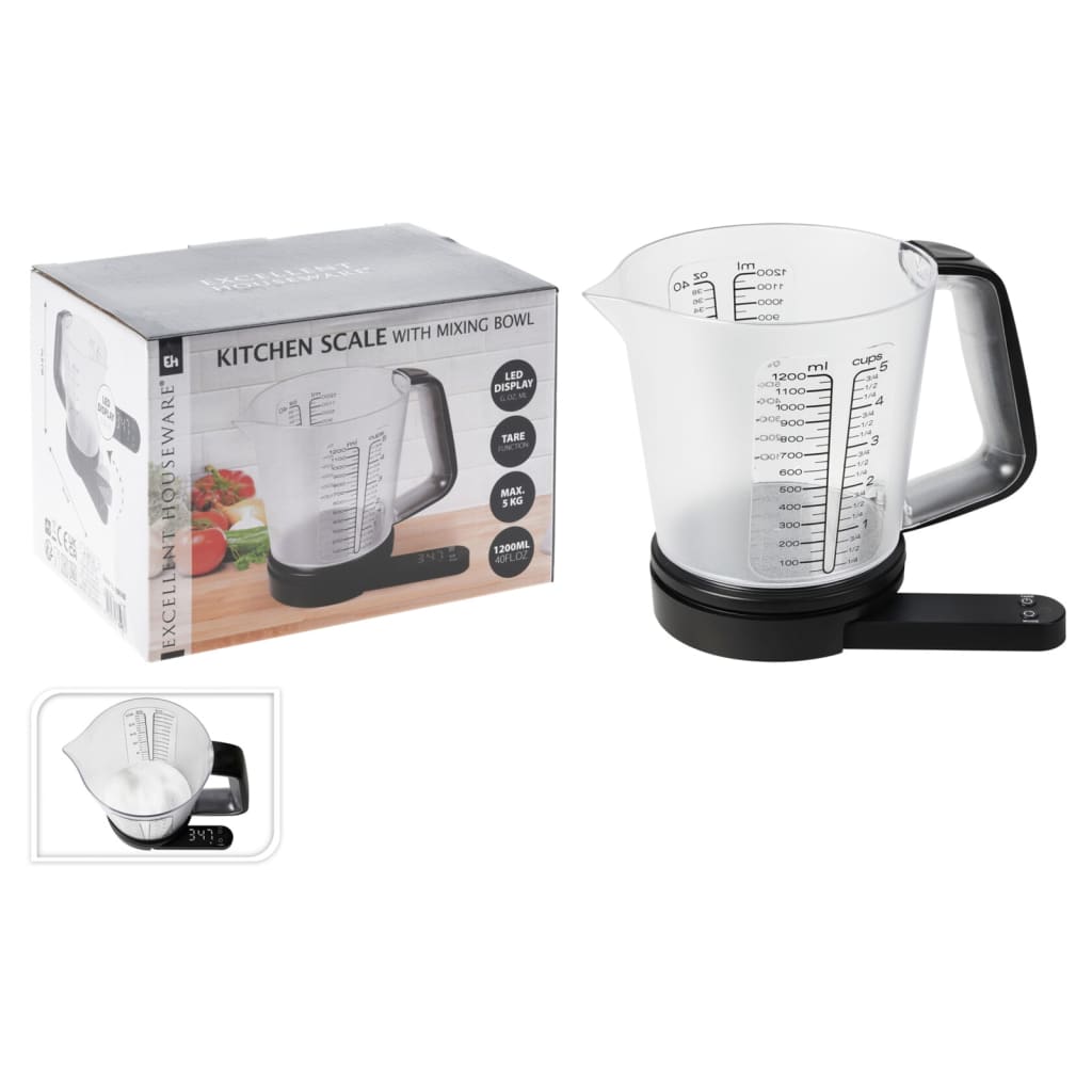 Excellent houseware køkkenvægt med målekande 1200 ml - number 1.