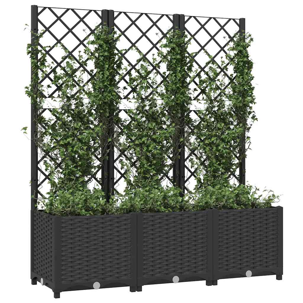 Plantekasse med espalier pp - sort, 120 x 40 x 136 cm, 1 - number 4.