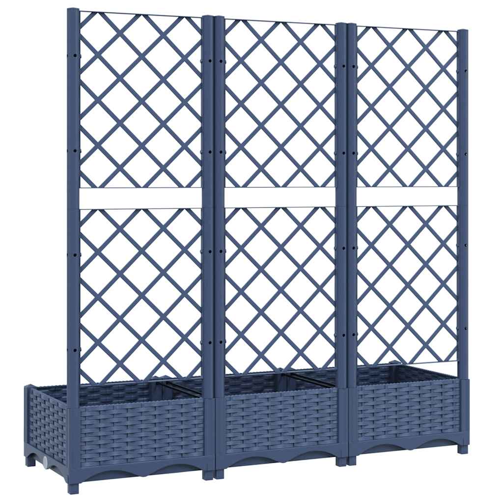 Planter with trellis 120x40x121.5 cm pp blue-grey - number 6.