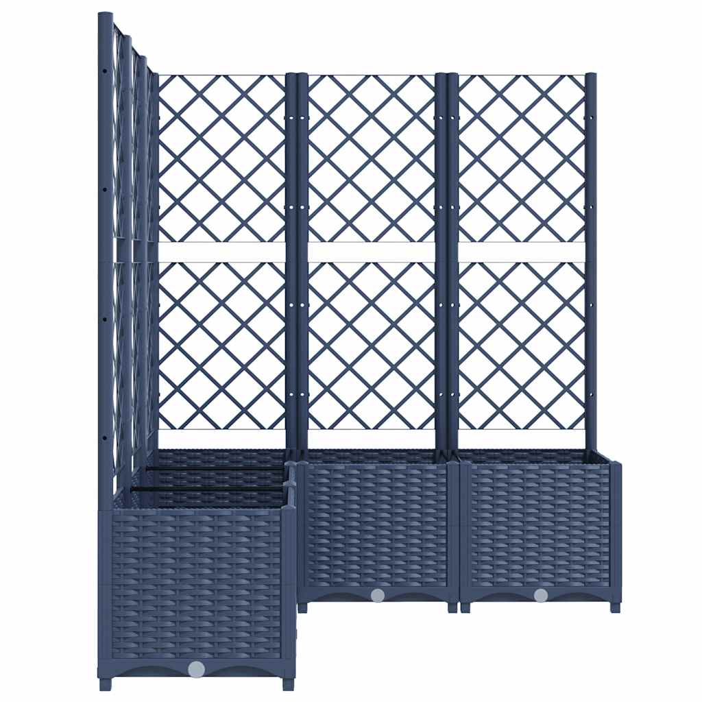 Planter with trellis 120x120x136 cm pp blue-grey - number 5.