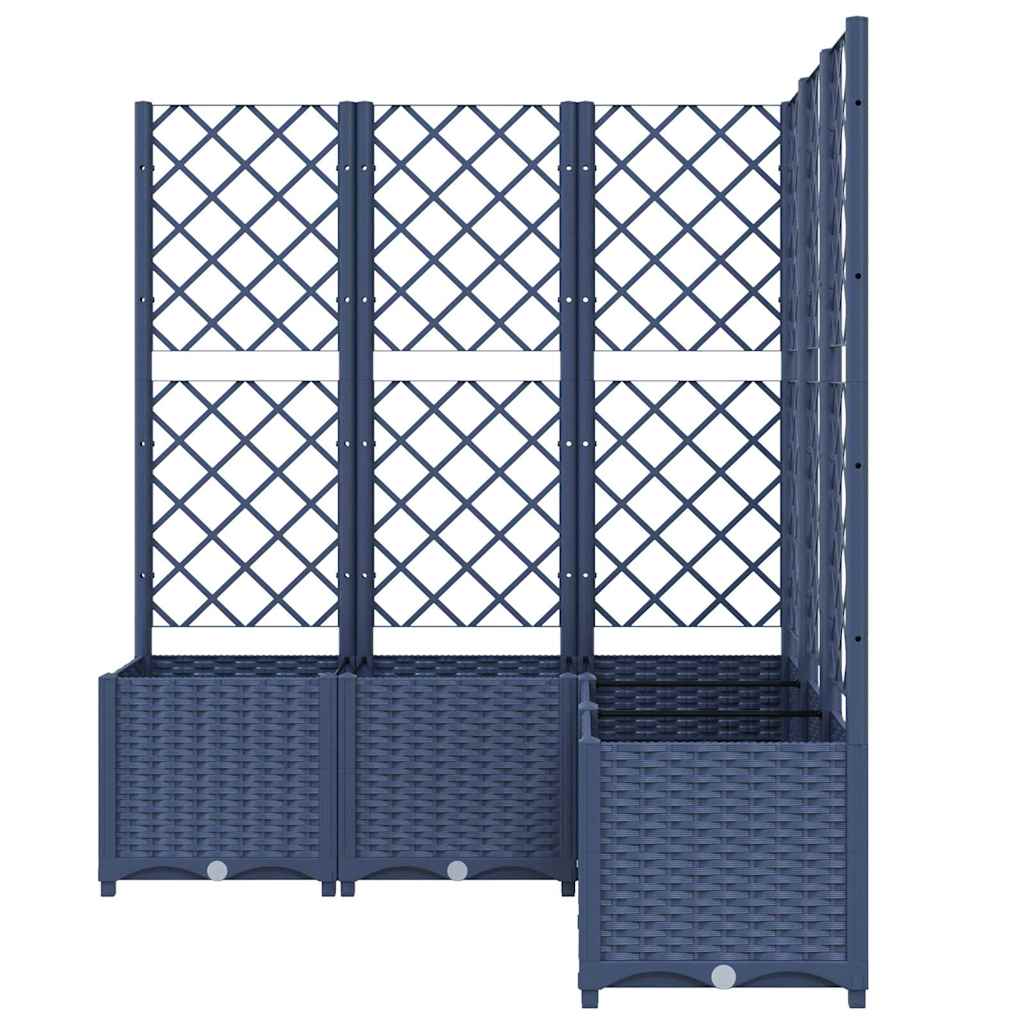Planter with trellis 120x120x136 cm pp blue-grey - number 4.