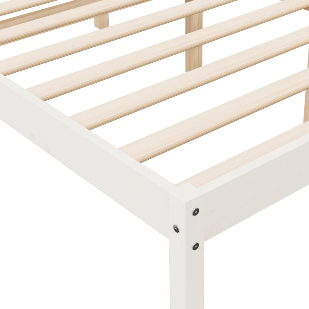 Senior bed 180x200 cm super kingsize solid pine white - number 7.