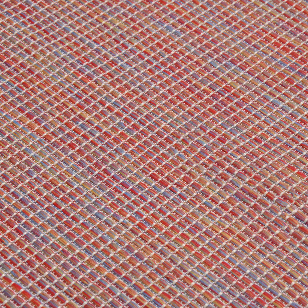 Fladvævet udendørstæppe - rød, 160 x 230 cm - number 5.