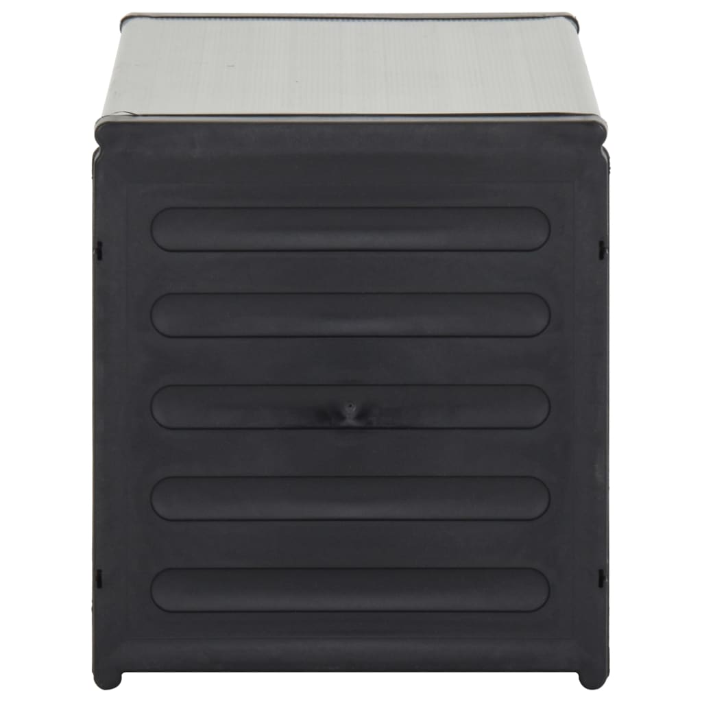 Affaldsbeholder til haven 85x34x40 cm grå - number 3.