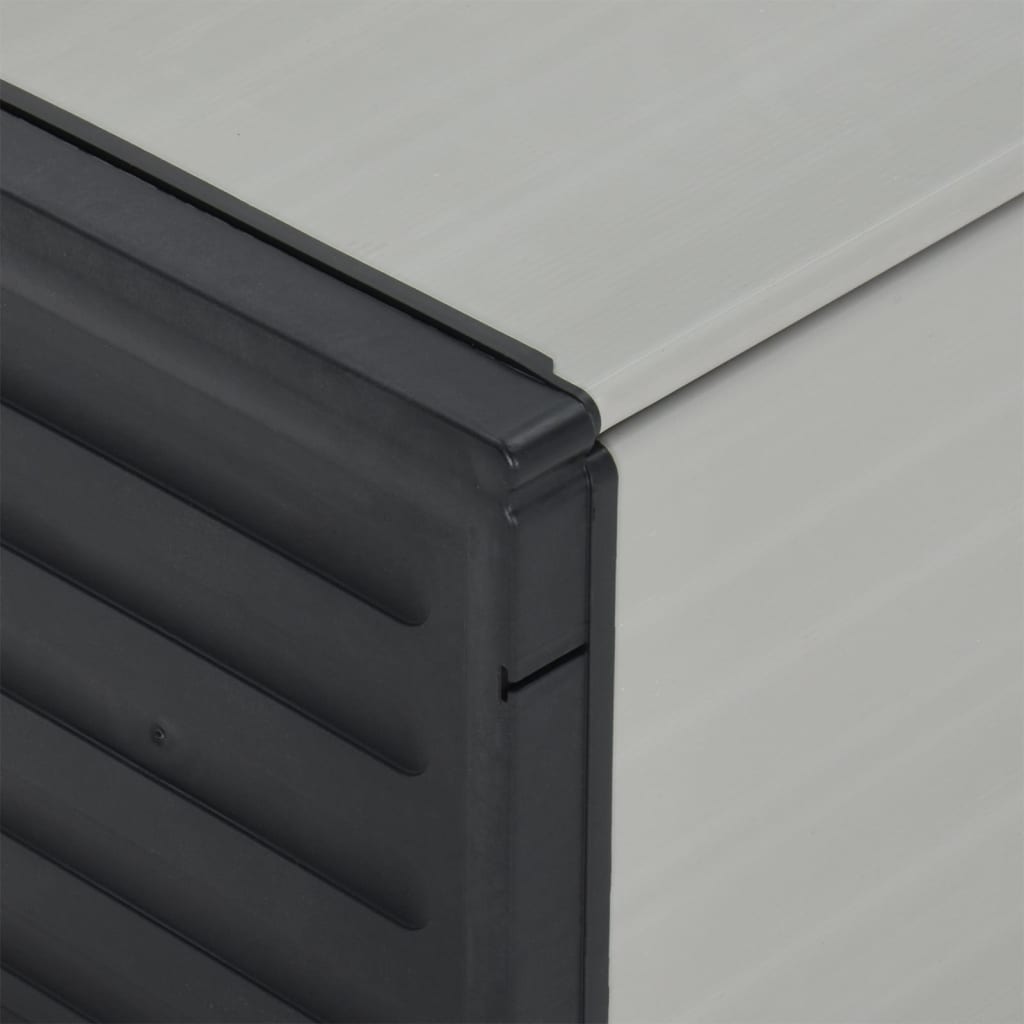 Affaldsbeholder til haven 85x34x40 cm grå - number 6.