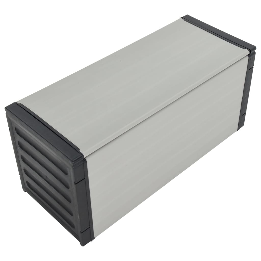 Affaldsbeholder til haven 85x34x40 cm grå - number 5.