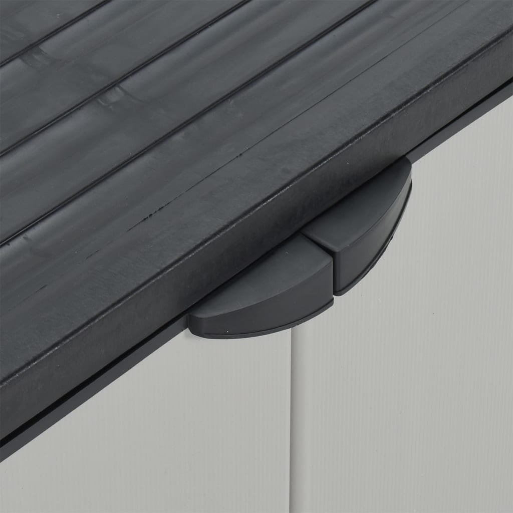 Affaldsbeholder til haven 68x40x85 cm pp grå og sort - number 8.