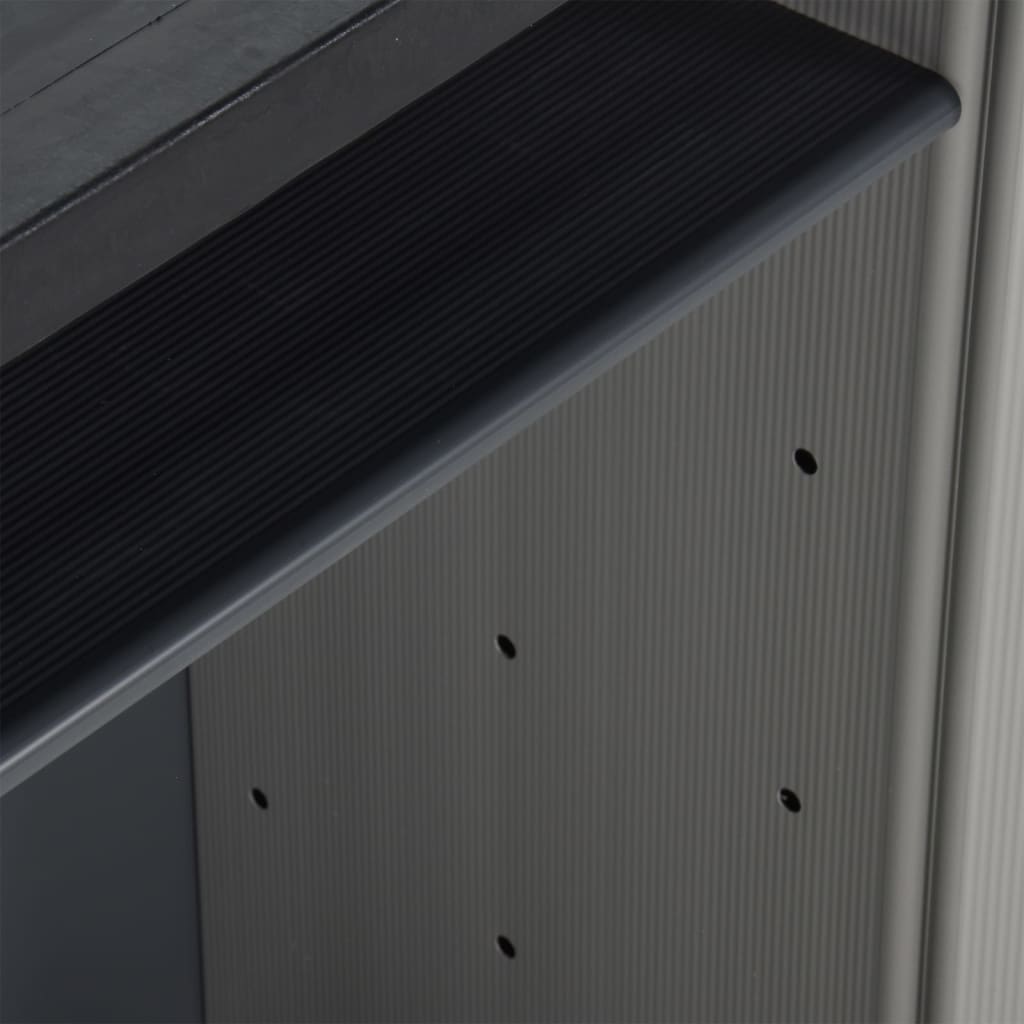 Affaldsbeholder til haven 68x40x85 cm pp grå og sort - number 10.