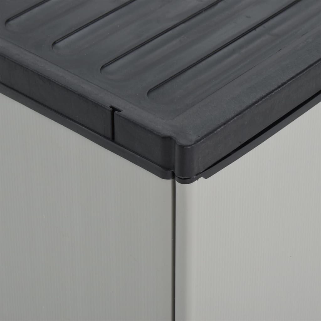 Affaldsbeholder til haven 68x40x85 cm pp grå og sort - number 9.