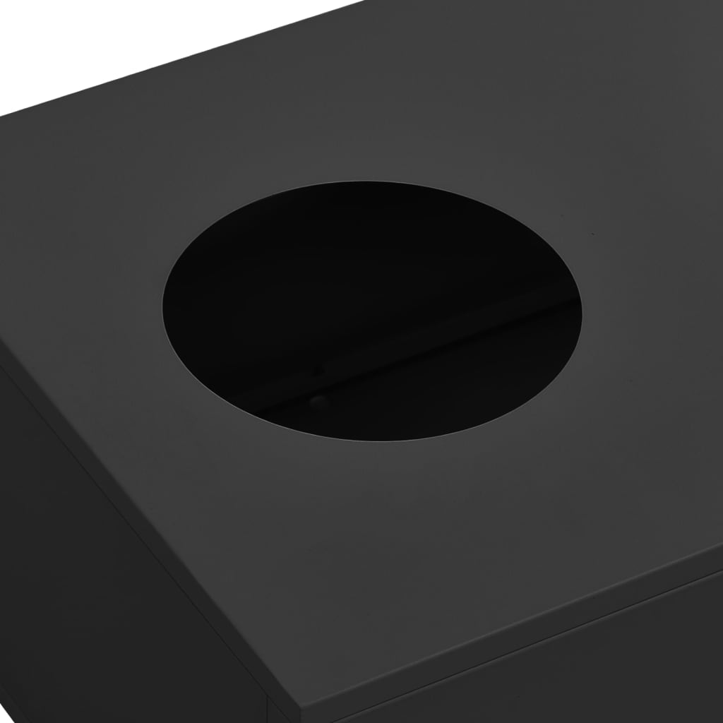 Kontorskab med plantekasse 90x40x113 cm stål antracitgrå - number 4.