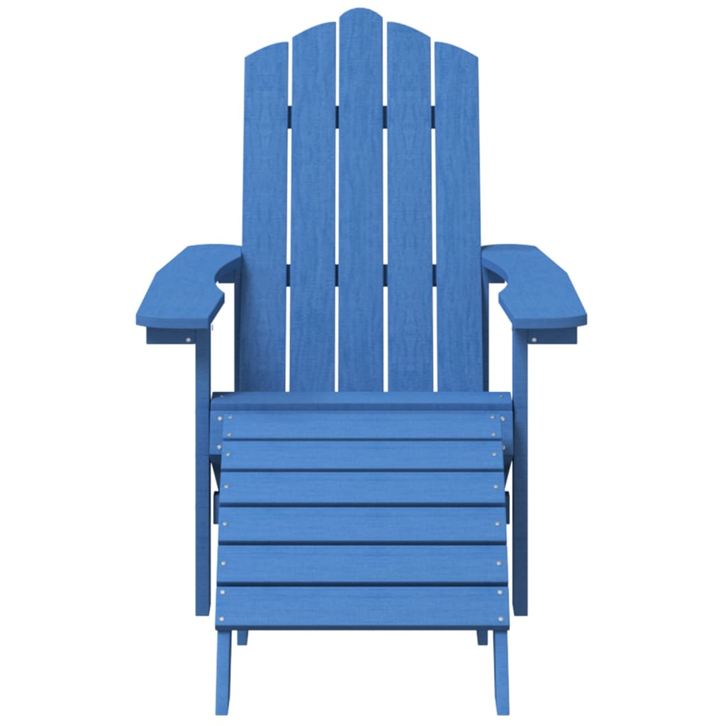 Adirondack -chair z podnóżem i stołem hdpe blue - turkus, 1, fotel + podnóżek + stół - number 4.