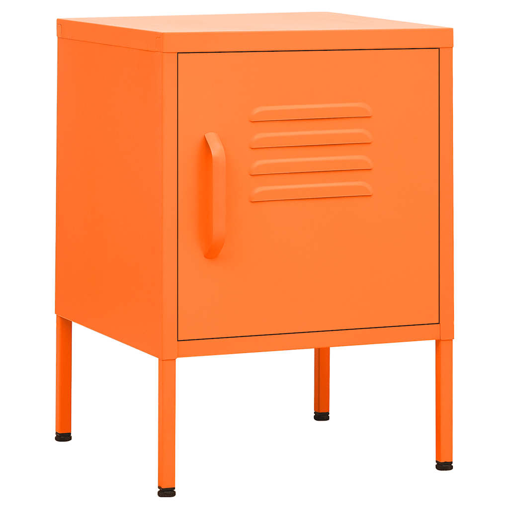Comodini pz. 35x35x51 cm acciaio - arancio, 2 - number 2.