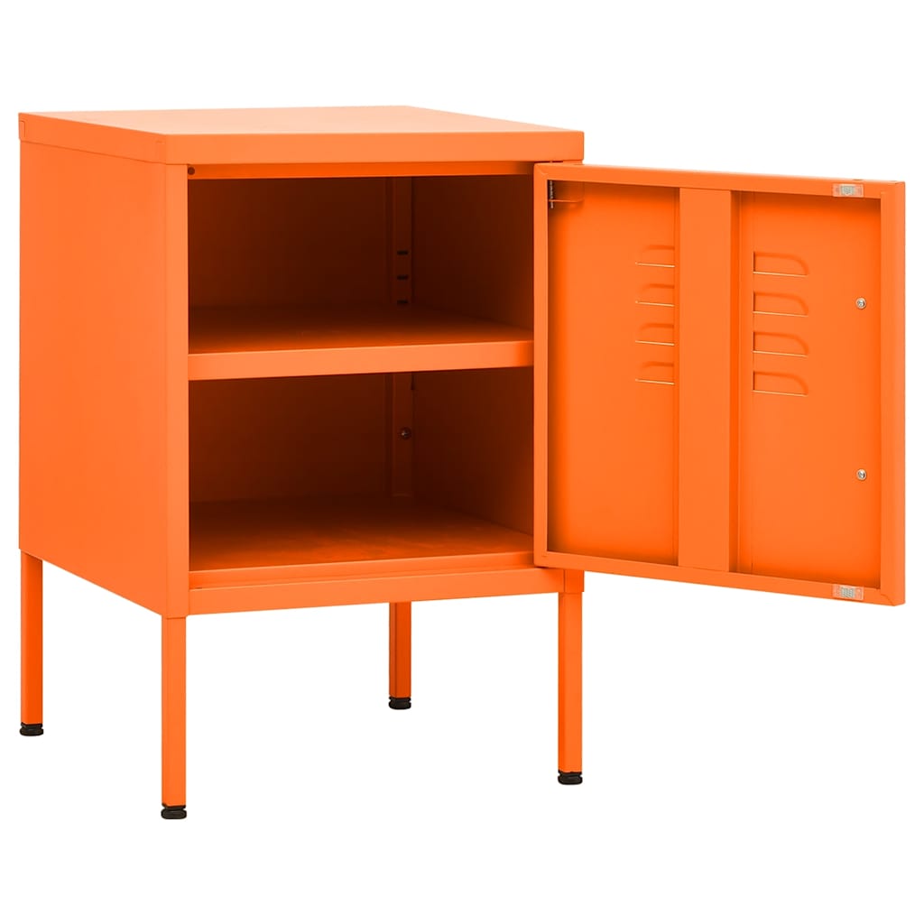 Comodini pz. 35x35x51 cm acciaio - arancio, 2 - number 6.