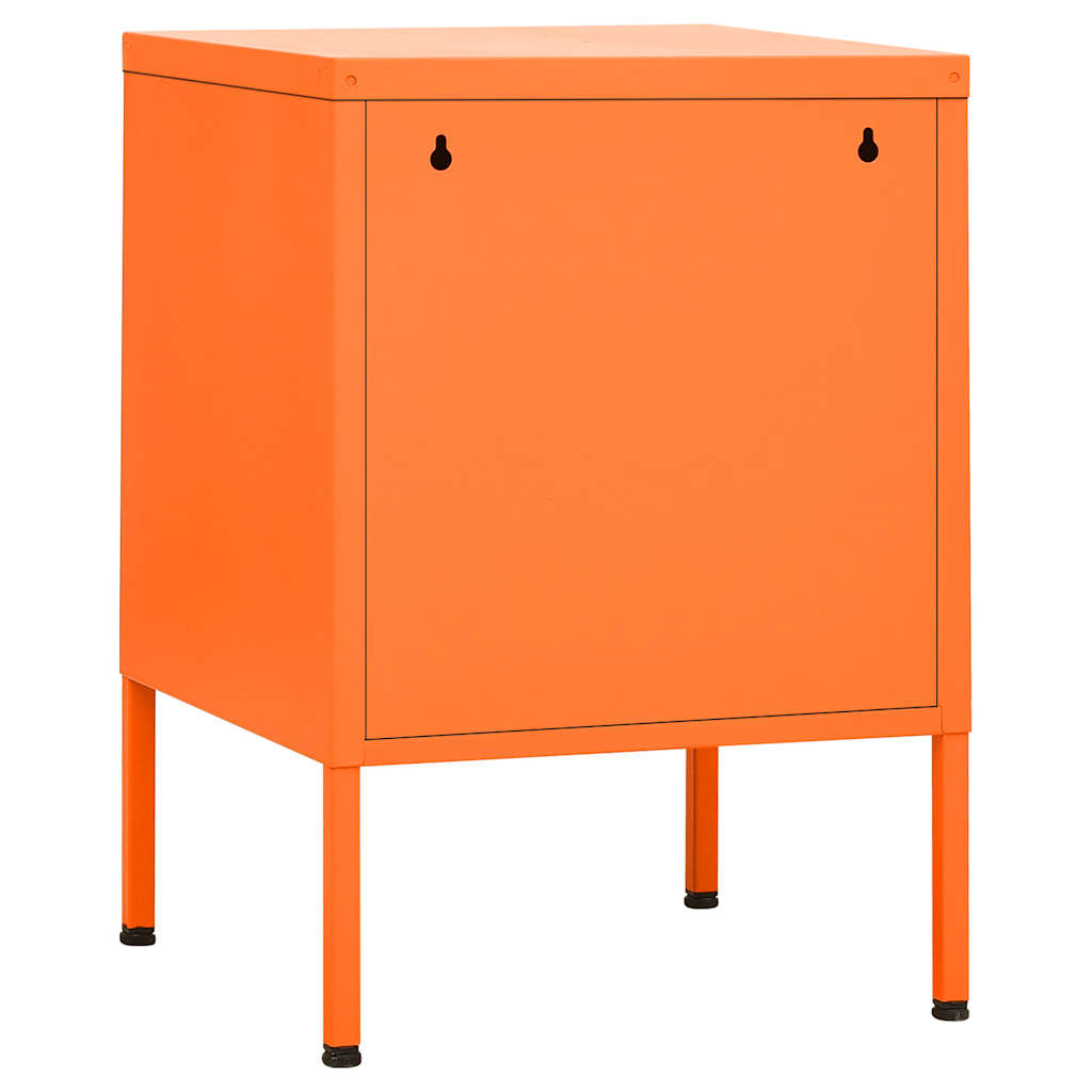 Comodini pz. 35x35x51 cm acciaio - arancio, 2 - number 5.