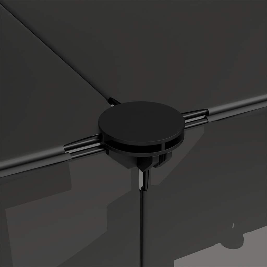 Cage pour petits animaux 143x107x93 cm pp et acier - noir - number 7.