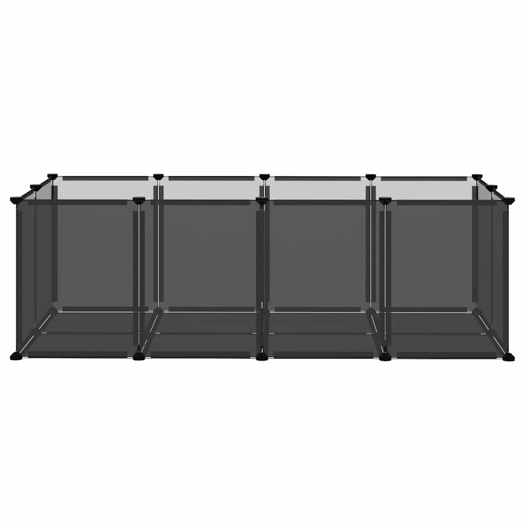 Cage pour petits animaux 144x74x46,5 cm pp et acier - noir - number 3.