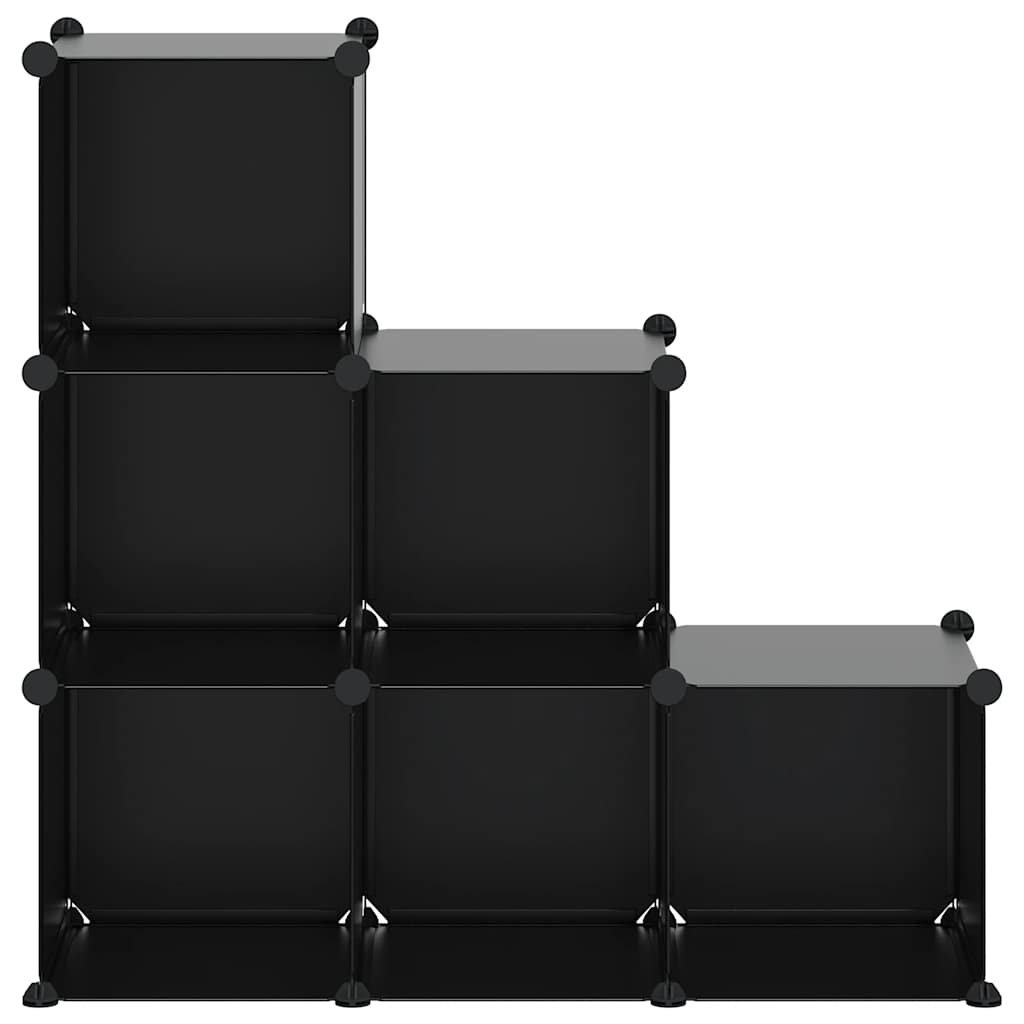 Kockaste kutije za pohranu 6 kom. str - crna, 94,5 x 31,5 x 93 cm, 1 - number 5.