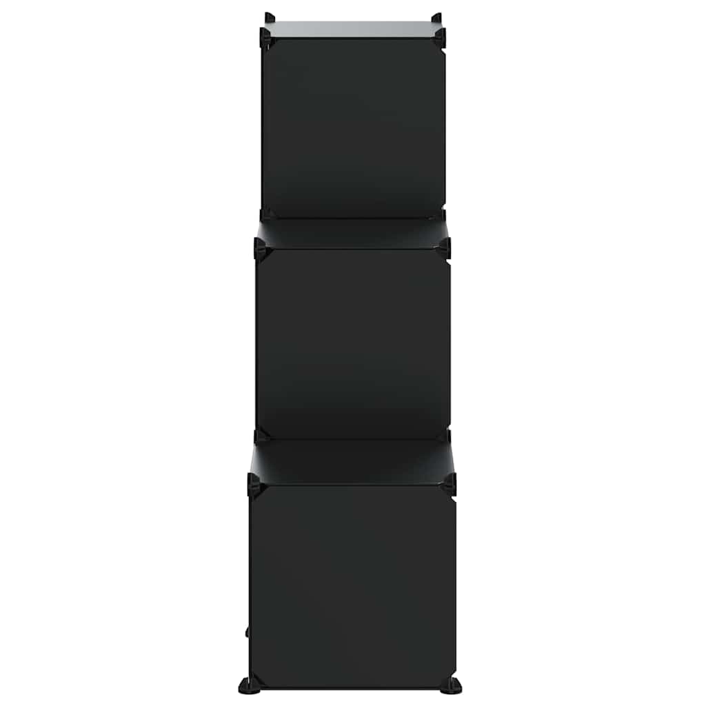 Kockaste kutije za pohranu 6 kom. str - crna, 94,5 x 31,5 x 93 cm, 1 - number 6.