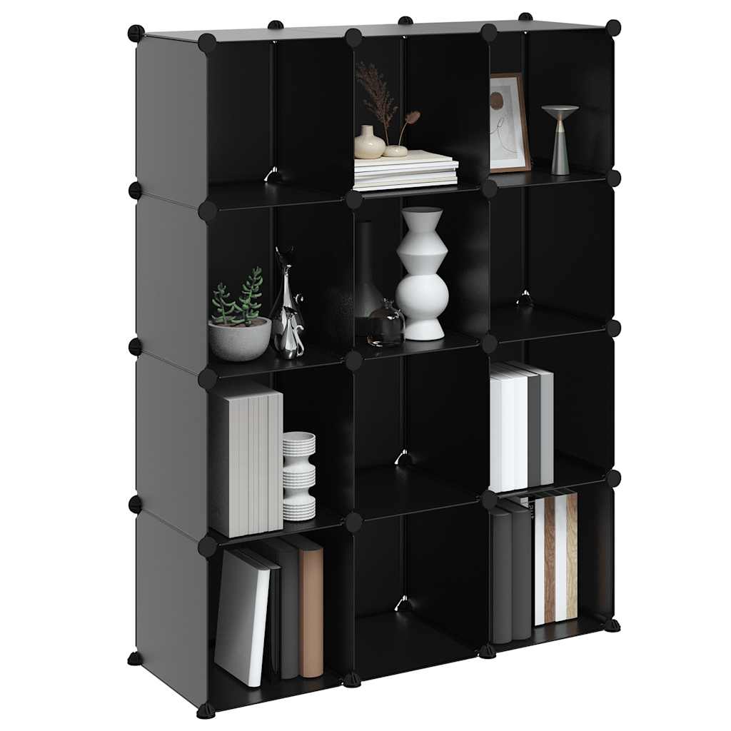 Kockaste kutije za pohranu 12 kom. str - crna, 94,5 x 31,5 x 123 cm, 1 - number 4.