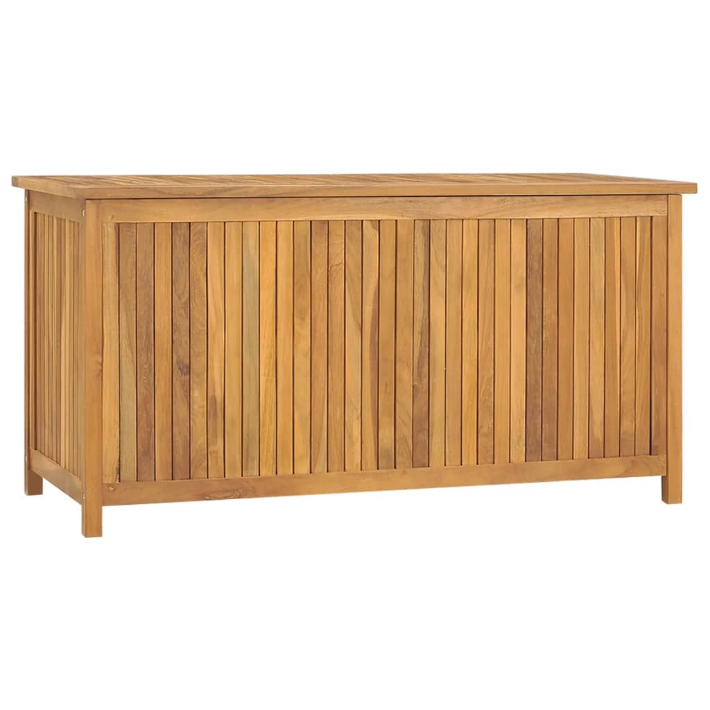 Opbevaringsboks til haven 114x50x58 cm massivt teaktræ - number 1.