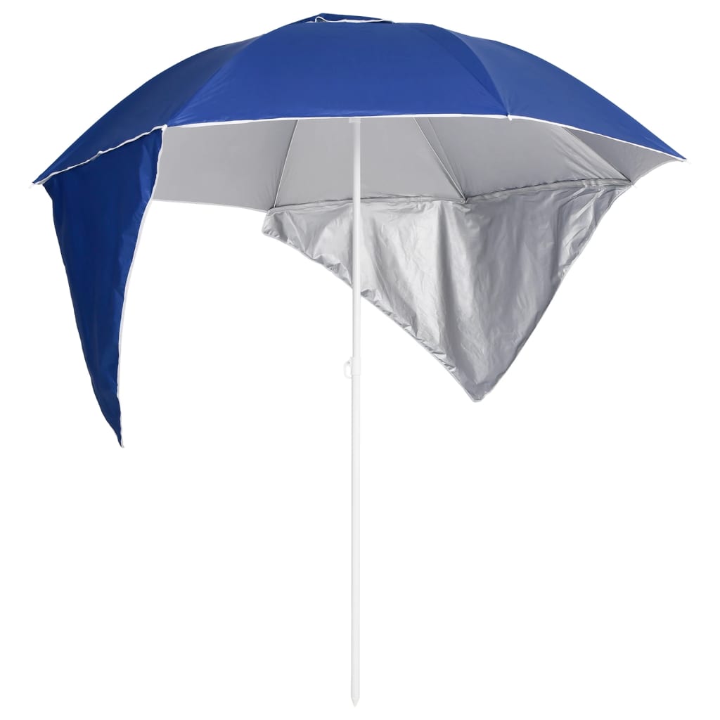 Strandparasol med sidevægge 215 cm - blå, 1 - number 1.