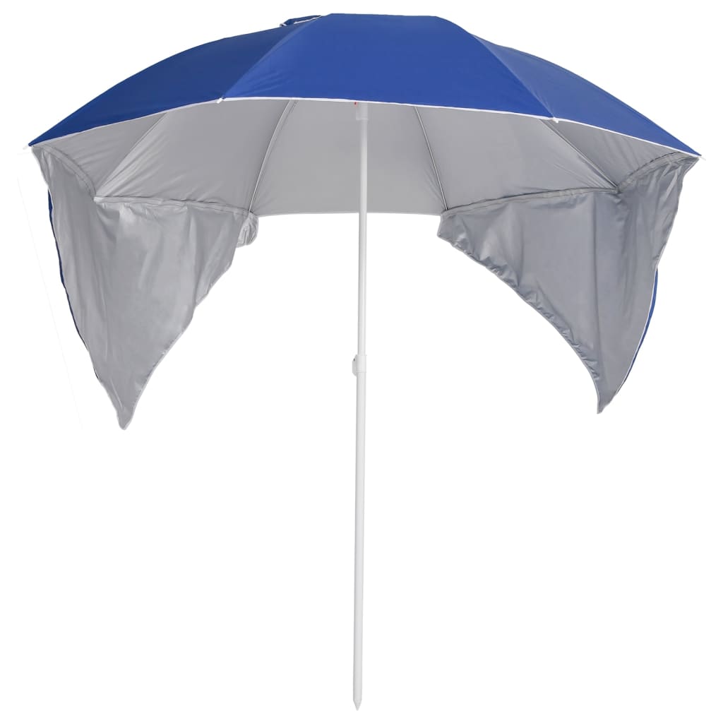 Strandparasol med sidevægge 215 cm - blå, 1 - number 2.