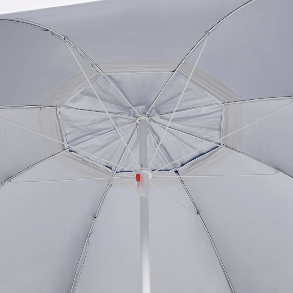 Strandparasol med sidevægge 215 cm - blå, 1 - number 6.