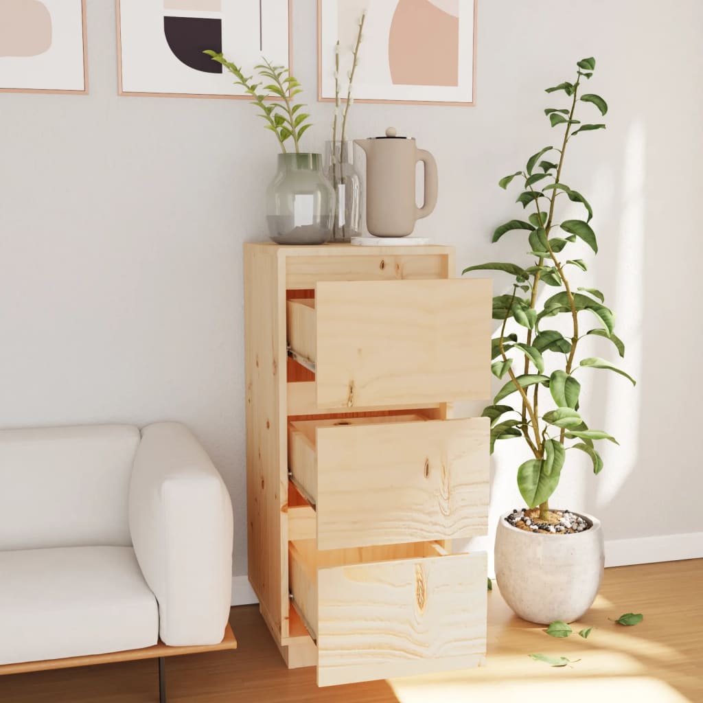 Skænk 32x34x75 cm massivt fyrretræ - naturfarvet, 1 - number 3.