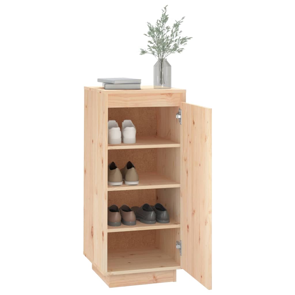 Shoe rack 35x35x80 cm solid pine - natural color, 1 - number 4.