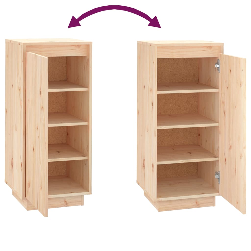Shoe rack 35x35x80 cm solid pine - natural color, 1 - number 7.