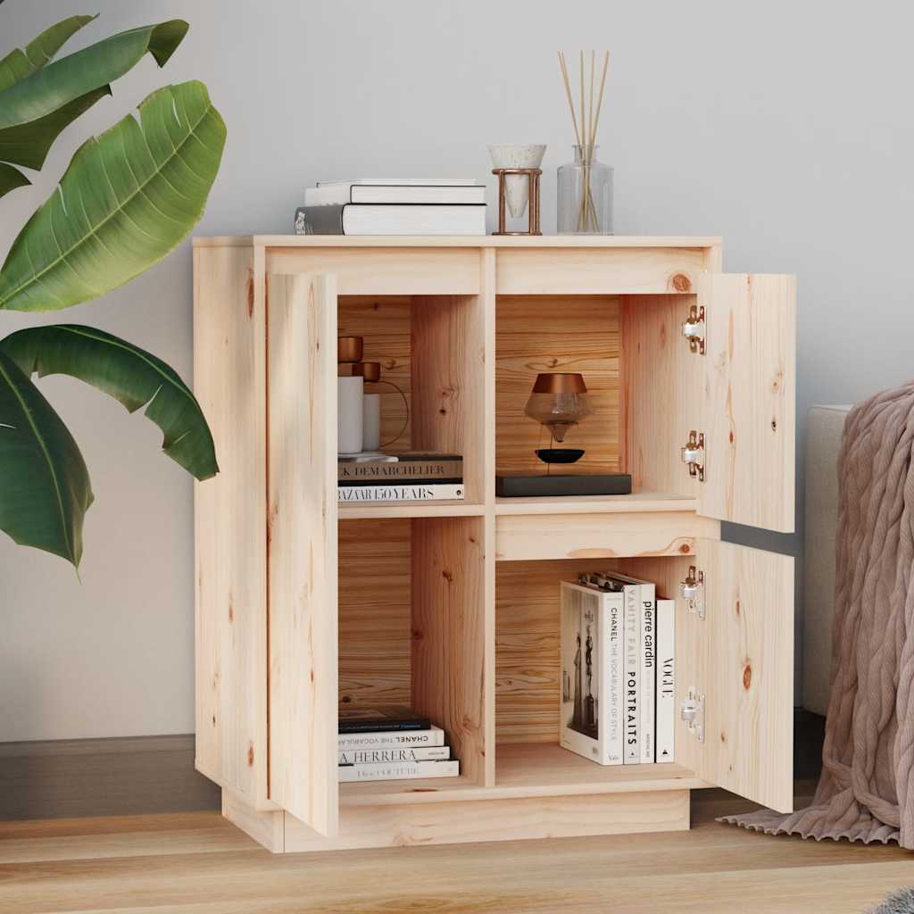 Skænk 60x34x75 cm massivt fyrretræ - brun, 1 - number 3.