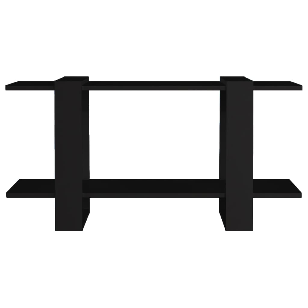 Bokhylle 100x30x51 cm konstruert tre - svart, 1 - number 3.