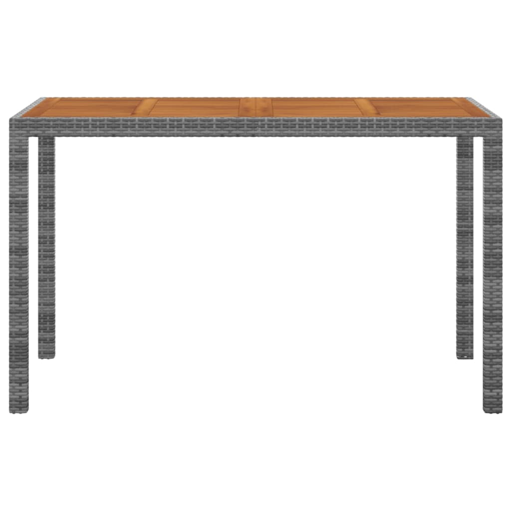 Zestaw stołowy do ogrodu 3 częściowy z poduszkami polirattan szary - number 6.