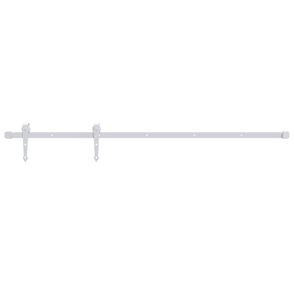 Skinnesæt til skydedør stål - hvid, 200 cm, 1 - number 2.