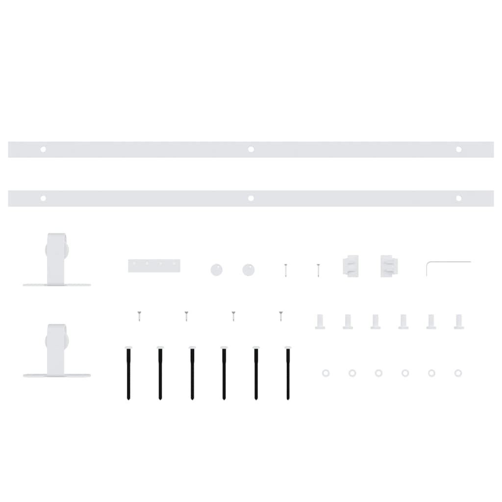 Mini ensemble de portes coulissantes pour armoires en acier au carbone - blanc, 152 cm, 1 - number 4.