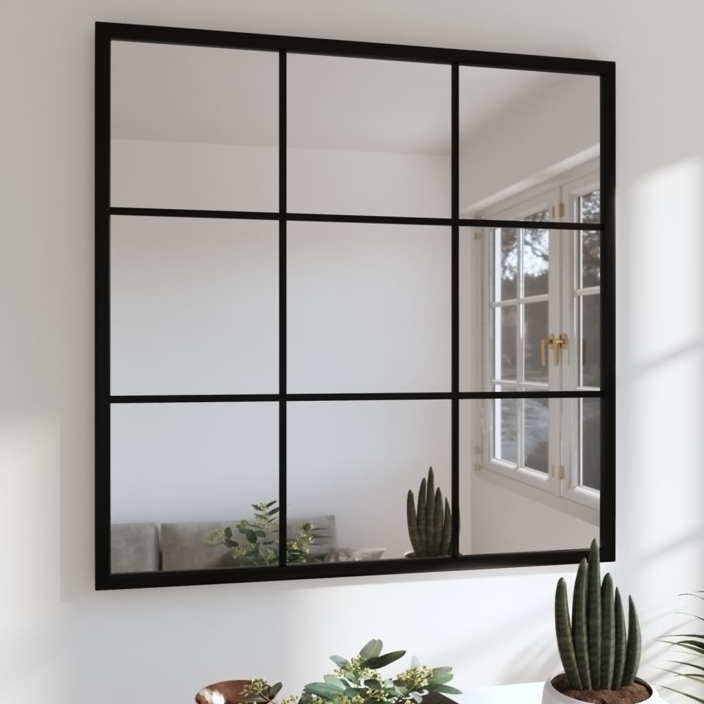 Wall mirror metal black - 60 x 60 cm, 1 - number 1.