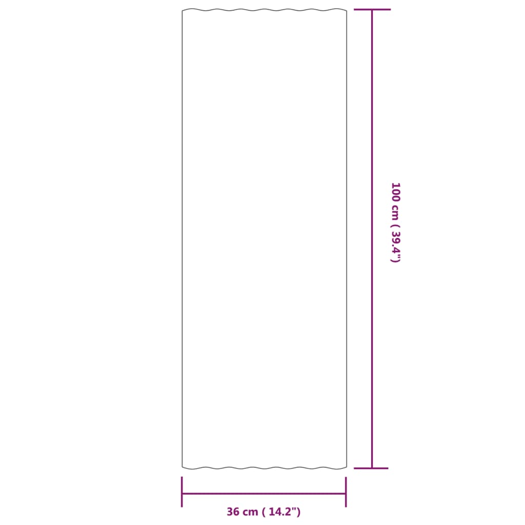 Tagplader 12 stk. 100x36 cm pulverlakeret stål grå - number 7.