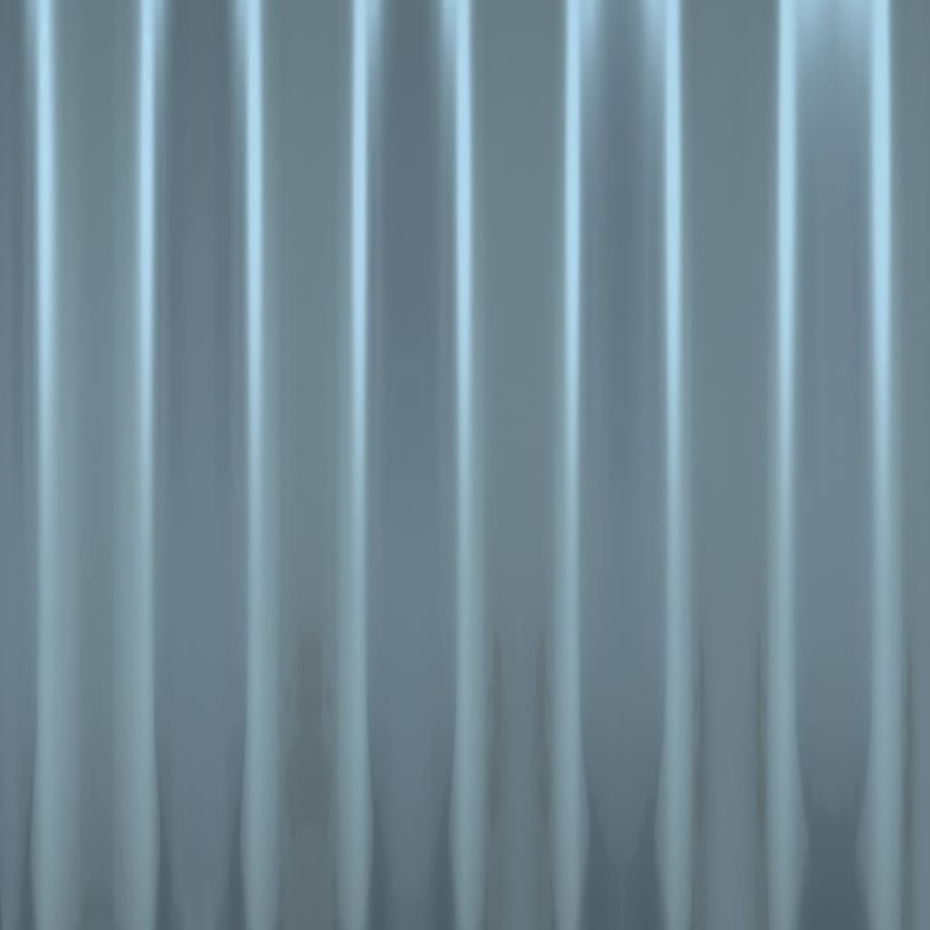 Tagplader 12 stk. 100x36 cm pulverlakeret stål grå - number 6.