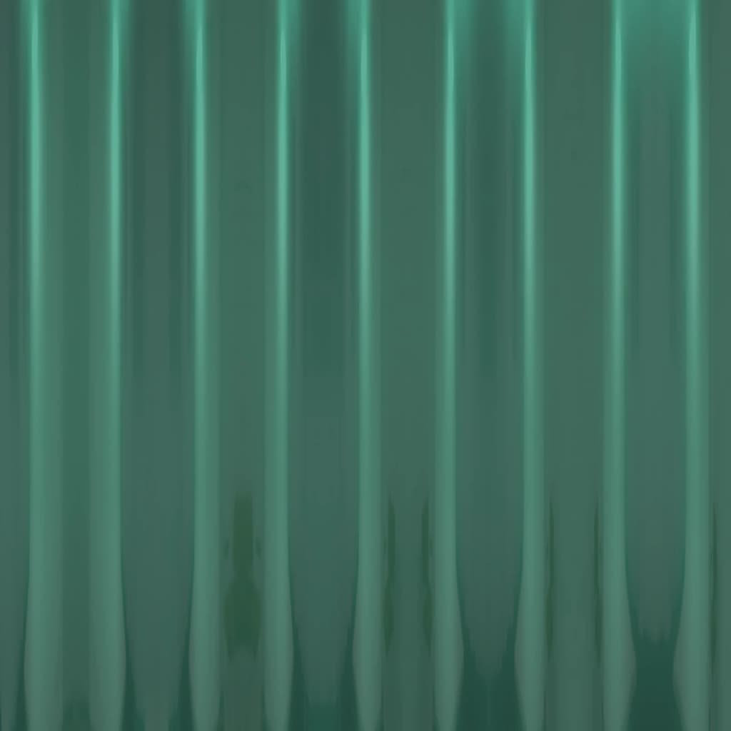 Tagplader 12 stk. 100x36 cm pulverlakeret stål grøn - number 6.