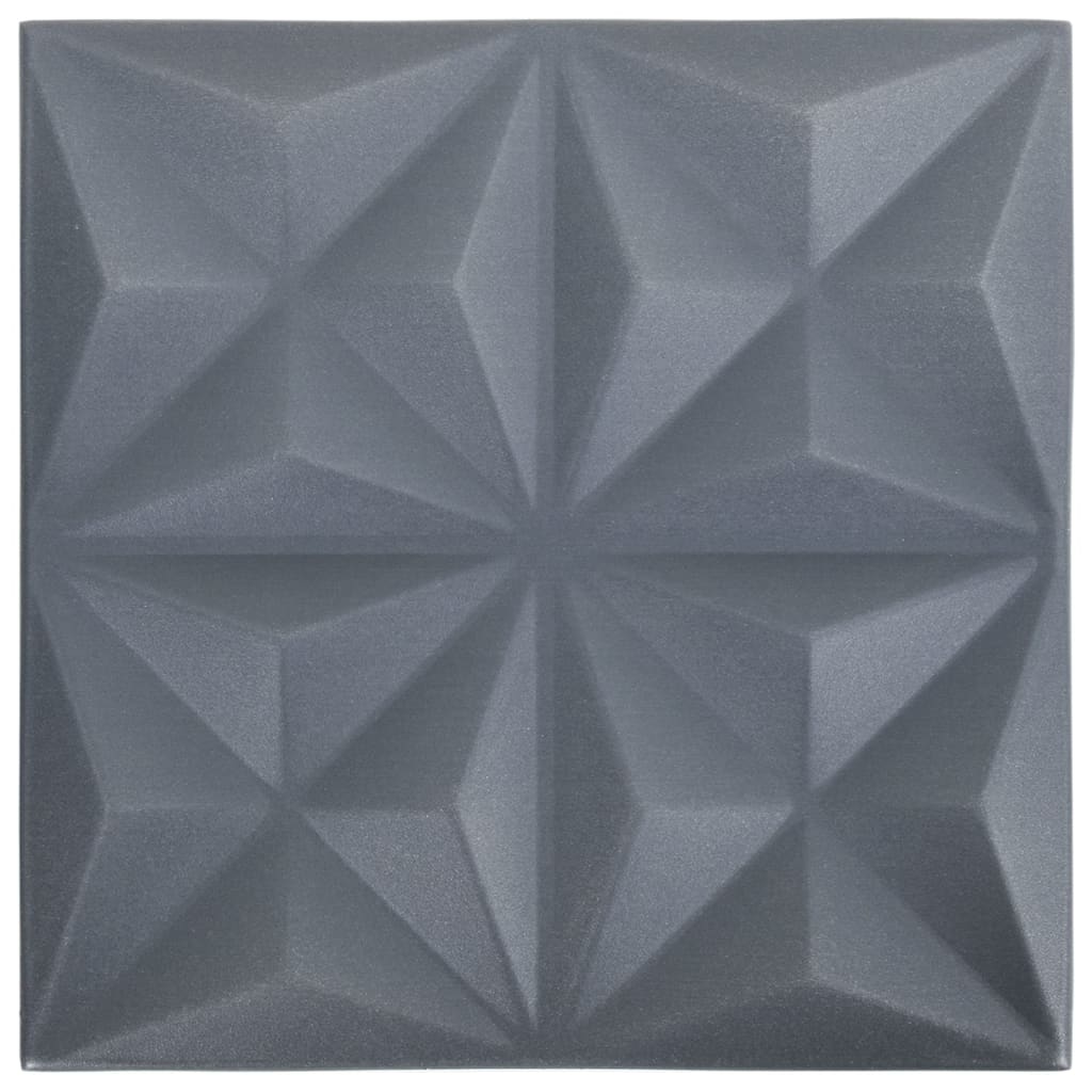 3d-vægpaneler stk. 50x50 cm 6 m² - origamigrå, 24 - number 2.
