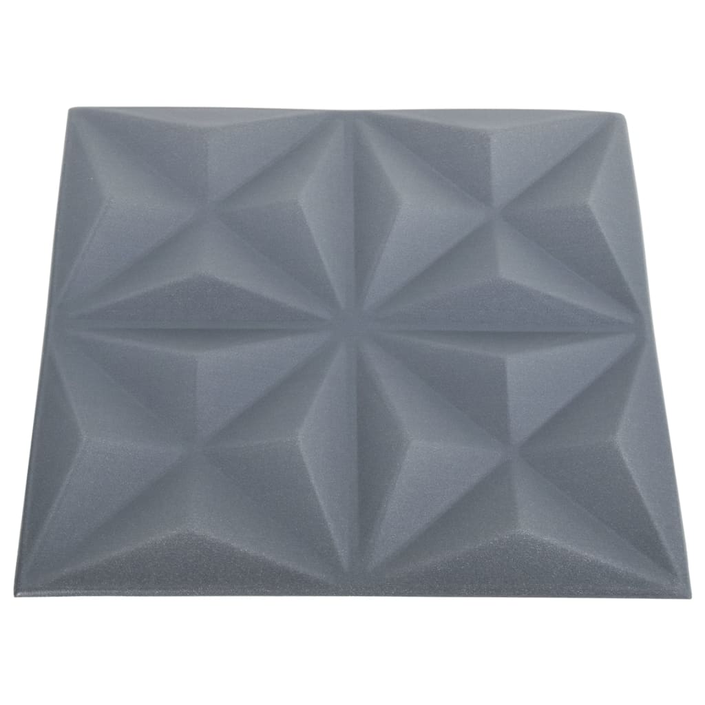 3d-vægpaneler stk. 50x50 cm 6 m² - origamigrå, 24 - number 5.