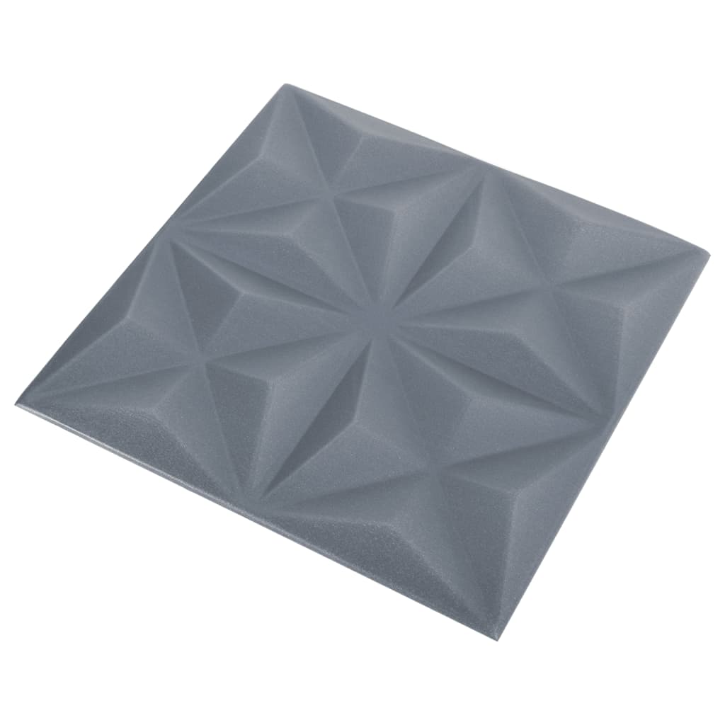 3d-vægpaneler stk. 50x50 cm 6 m² - origamigrå, 24 - number 4.