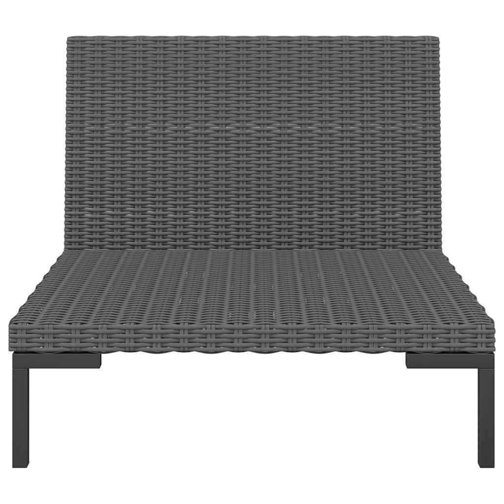 Moduler til havesofa 2 stk. med hynder halvrundt polyrattan - number 5.